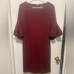 Burgundy cocktail dress